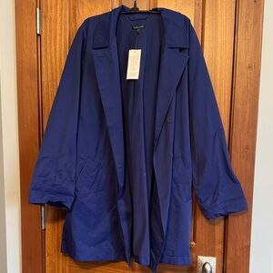 Eileen Fisher Deep Blue Trench Coat